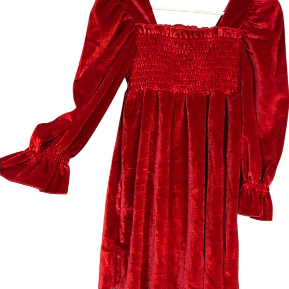 Red Velvet Dress girls 4T - Picture 2 of 3